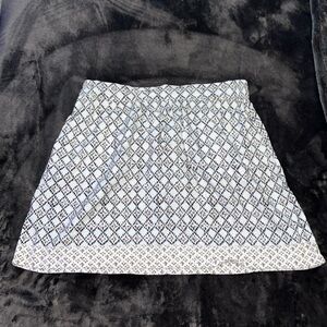 Adorable Loft Skirt- Size Large - Blue, Brown, and Cream